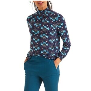 Boden Blue Floral Blouse